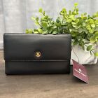 NWT Etienne Aigner Black Leather Providence Wallet NEW