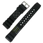 20mm Mens Black Rubber Sport Resin Watch Band Strap Wind Velocity