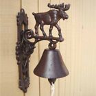 Moose Bell Rustic Brown Cast Iron Lodge Cabin Dinner Bell