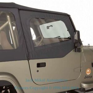 88-95  REPLACEMENT SOFT TOP UPPER DOORS for JEEP WRANGLER TINTED WINDOWS (For: 1993 Jeep Wrangler)