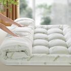 Bamboo Mattress Protector Topper Queen Cooling Pad Extra Thick Pillow 60 x 80 in