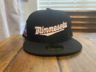 Minnesota Twins Inaugural Season Black New Era Fitted Hat 7 3/4 Gray UV