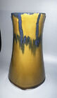 Art Pottery Vase-Yellow &Blue, Signed