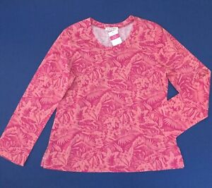 FRESH PRODUCE Large Raspberry $49 Sightseeing Tropical Scoop LS Tee Top NWT L