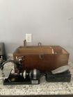 Antique Willcox & Gibbs Electric Sewing Machine With Case And Foot Pedal Tested