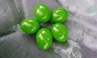 Set of 5 Green wooden eggs Decorate for Easter Pysanky Pysanka Hendmade 2,5