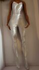Barbie Signature  Doll Outfit Silver Metallic Bodysuit WITH ATTACHED Shoes