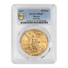 Mexico 1947 Gold 50 Pesos PCGS MS67 gem graded 1.2057 oz AGW Coin