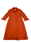 Escada Trenchcoat Orange Button-Up Women's Size 36