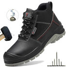 Steel Toe Shoes for Men Extra Wide Work Boots Indestructible Shoes Anti-Punctur