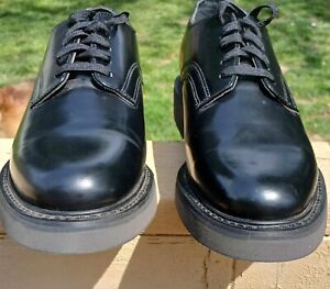 Carolina Uniform Service Oxfords Mens Size 8.5 EE Black Leather Casual Shoe nwot