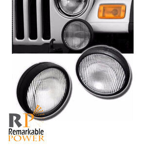 Driving Front Fog Lights Bumper Lamps Kit Clear ( Fits 03-06 Jeep Wrangler ) (For: 2006 Jeep Wrangler)