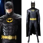 The Flash Batman Set SUIT Cosplay Bodysuit & Cape Bruce Wayne Costume Halloween