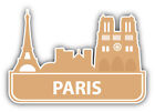 Paris City View France Car Bumper Sticker Decal