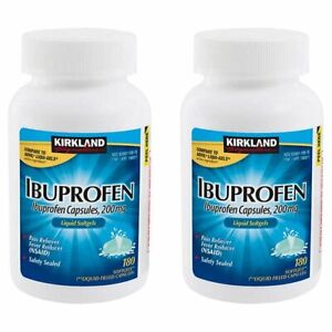 Ibuprofen Liquid Softgels 360 Capsules, 200mg Pain/Fever Kirkland Signature