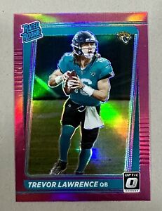 2021 Panini Donruss Trevor Lawrence Pink Prizm Optic Preview Rated Rookie #P-251
