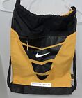 Nike Vapor Gym Sack  Cinch Bag Black  Yellow With Zippered Pocket Draw