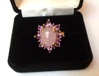 14K Yellow Gold Lavender Jade Cabochon Amethyst Ring Size 8 - Gorgeous