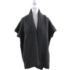 Vince Yak and Wool Short Sleeve Open Front Brown  Chunky Cocoon Cardigan
