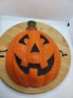 Vintage Jack-O-Lantern Pumpkin Porch Light Cover Halloween Melted Plastic Single