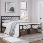 Twin/Full/Queen Metal Bed frame Platform Bed with Arrow Headboard and Footboard