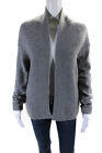 Alexander Wang Womens Cashmere + Cotton Open Front Cardigan Sweater Gray Size S