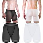 US Mens Shorts High Stretchy Boxer Sexy Underwear Compression Briefs Tight Swim