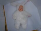 New ListingVintage Anne Geddes Baby White Bunny Rabbit Plush Doll 1991 Pink Ears 16