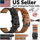 18mm 20mm 22mm Classic Genuine Leather Watch Band Strap Quick Release Wristband
