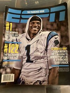 Cam Newton autograph ESPN magazine Signed Carolina Panthers Auburn