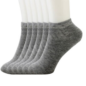 Lot Gray Ankle/Quarter Crew Men's Sport Socks Cotton Low Cut Size 9-11,10-13