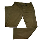AG Adriano Goldschmied Mens The Graduate Tailored Leg Sueded Pants Green 32x34