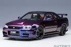 Nissan Skyline GT-R (R34) Z-tune Midnight Purple in 1:18 scale by AUTOart