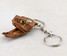 g59b Cane Frog Keychain Taxidermy talisman oddities Curiosities  key chain bling