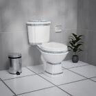 India Reserve Elongated 2-Piece Toilet Dual Flush Green & Gold, Slow Close Seat
