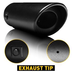 Black Car Exhaust Pipe Tip Rear Tail Throat Muffler Accessories 2.5
