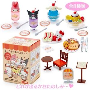Sanrio Cafe Secret Miniature Re-Ment  complete  Kuromi Kitty soft vinyl mascot
