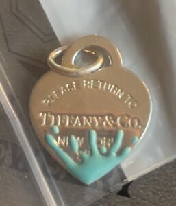 Tiffany & Co Return to Tiffany Blue Enamel Color Splash Heart Tag Pendant