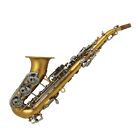 Eastern music pro use satin gold plated curved soprano saxophone w/case