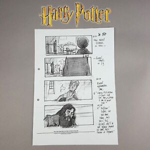 Harry Potter (2001) - Production Used Storyboard,  Hagrid and Quirrel, Scene 50