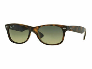Ray-Ban Wayfarer Matte Havana/Blue-Green 55mm Polarized Sunglasses RB2132-89476