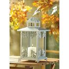 Silver filigree shabby metal Candle holder pierced lantern wedding centerpiece