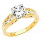 14K Yellow Gold 1.65 ct Promise Solitaire Bridal Engagement Ring Anillo de Oro