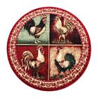 Flash Furniture Gallus 6X6 Round Rooster Area Rug, Red - ACD-RGL379-66-RD-GG