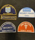 Vintage Obsolete Hospital Police Patches Lot Of 4. Item 330