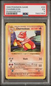 CHARMELEON - PSA 5 - 1999 Pokemon Shadowless Base Set 24/102