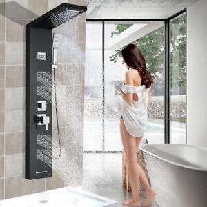 Shower Panel Tower system rain&waterfall Head Massage Spa Jets Stainless Steel