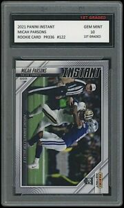 MICAH PARSONS 2021 PANINI INSTANT 1ST GRADED 10 ROOKIE CARD #122 DALLAS COWBOYS