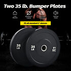 NEW Zelus 70 lbs Olympic Rubber Bumper Weight Plate Set 2