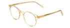 Prive Revaux Maestro Woman Round Reading Glasses Honey Crystal Yellow Brown 48mm